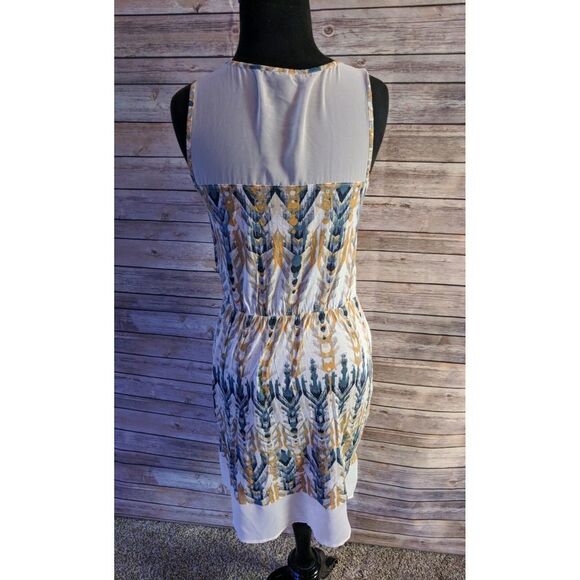 H&M Womens Dress Small Yellow Blue White Spring - Picture 2 of 9